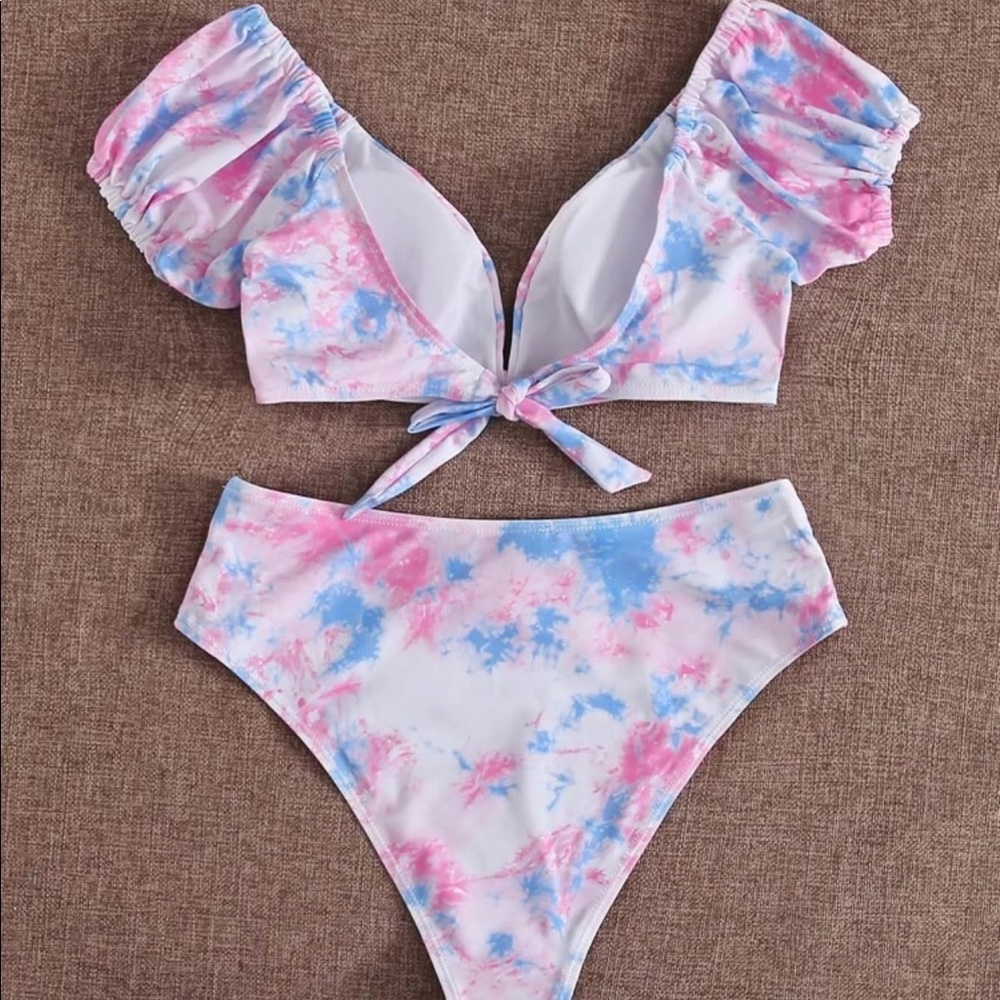 Tie dye Bardot high waisted bikini - Picture 2 of 3